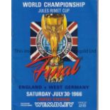 WORLD CUP FINAL 1966 Programme England v West Germany World Cup Final 30/7/1966. Teams score and