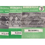 HIBERNIAN Twenty four home programmes from the 1960's. 61/2 v Motherwell, 3 X 62/3 inc. v Rangers