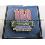 1996 OLYMPICS ATLANTA A large badge in box for 100 Atlanta 1996 Centennial Olympic Games. Good