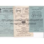 NON-LEAGUE FOOTBALL PROGRAMMES Three programmes: Slough United v Leyton 15/12/1945, Redhill v