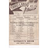 THIRD LANARK Home programme v Aberdeen 14/8/1948. Split spine . Half-times in pencil. Only fair