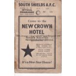 SOUTH SHIELDS Home programme v North Shields North Eastern League 10/10/1936. Tape pieces at spine