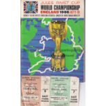 WORLD CUP 1966 Tournament programme from the 1966 World Cup (teams and results entered in pen plus