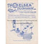 CHELSEA / WOOLWICH ARSENAL Programme Chelsea v Woolwich Arsenal Friendly 7/12/1908. Also covers