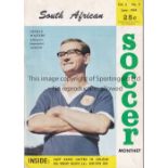 1964 ARSENAL TOUR OF SOUTH AFRICA. Rare June 1964 issue of the ''South African FA Soccer Monthly''