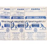 BURY TOWN FC Seventeen home programmes for season 1963/4. Generally good