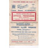 ALDERSHOT Programme for the home Division 3 match against Reading 10/11/1934. Some foxing at