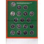 1970 WORLD CUP MEXICO A complete set of 18 German issue Shell coins in a folder for the German