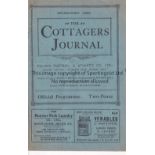 FULHAM V DARLINGTON 1926 Programme for the League match at Fulham 4/9/1926. Generally good