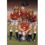 MANCHESTER UNITED Coloour 12 x 8 Photo of new signings including Jesper Olsen and Gordon Strachan