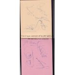 FOOTBALL AUTOGRAPHS 1970'S A Derby County autograph book with 18 Derby signatures inc. Powell,