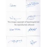 RANGERS 1972, Set of signed index cards, individually signed in fine blue marker by all eleven