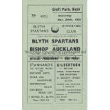 BLYTH SPARTANS V BISHOP AUCKLAND 1951 FA CUP Programme for the match at Blyth 24/11/1951, very