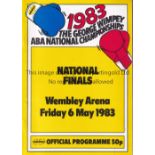 BOXING Sixteen programmes with either tickets or Press accreditation for fights in the 1980's and