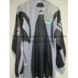 PANATHINAIKOS MATCH WORN SHIRT A black and grey goalkeeper shirt acquired after the match v