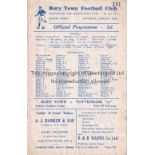 TOTTENHAM HOTSPUR Programme for the away Eastern Counties League match v. Bury Town 23/1/1960,