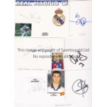 FOREIGN FOOTBALL AUTOGRAPHS Twenty autographs on separate white cards inc. Munitis, Helguera and
