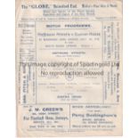 HOFFMANN ATHLETIC V CUSTOM HOUSE 1919 Programme for Sussex League match at the Rainsford Road