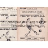 STOCKPORT V BRADFORD PARK AVENUE Three programmes for League matches at Stockport 20/8/1951, 3/4/
