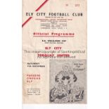 ELY CITY V TORQUAY UNITED 1956 FA CUP Programme for the FA Cup tie at Ely 17/11/1956, creased.