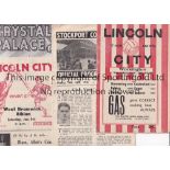 1940's A collection of 10 programmes from the 1940's. Lincoln City v Workington, Stockport County