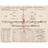 ARSENAL V LEICESTER CITY 1933 Programme for the League match at Arsenal 21/10/1933, slightly rusty
