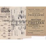 CHELSEA A collection of 3 away programmes from the 1943/44 season all Football League South v