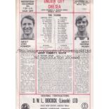 LINCOLN / CHELSEA Programme from the Lincoln City v Chelsea Kennedy & Pedden Benefit match 5/12/