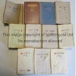 WISDENS A collection of 10 Wisden Cricket Almanacks all hardbacks 1956-1965 inclusive all with