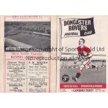 DONCASTER ROVERS Two home programmes v York City 46/7 and Gainsborough Trinity 59/60 FA Cup.