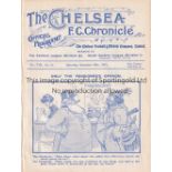 CHELSEA / BOLTON Programme Chelsea v Bolton Wanderers 28/12/1912. Ex Bound Volume. Generally good