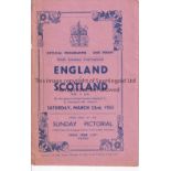 ENGLAND V SCOTLAND 1935 AMATEUR INTERNATIONAL Programme for the match at Dulwich Hamlet 23/3/1935.