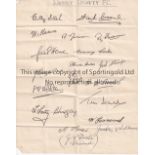 SIGNATURE SHEETS Eight printed signature sheets of League clubs from the 1948/49 season. Arsenal ,