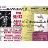 BOXING Miscellany relating to bouts at York Hall, Bethnal Green inc. programmes 1980 - 1995 X 16,