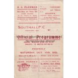 SOUTHALL V ARSENAL 1925 Programme for the Friendly match at Southall 10/10/1925, horizontal