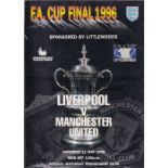 BIG MATCH MISCELLANY Programmes FA Cup Final 1996, World Cup 2006 Tournament programme (English