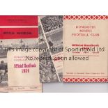 DONCASTER ROVERS Six handbooks. 1951, 1952, 1954, 1959/60, 1960/1 and 1965/6. Generally good