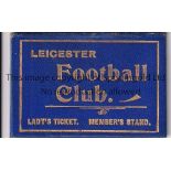 LEICESTER RFC A lady's membership ticket for 1905/6 season. Generally good