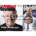 ALEX FERGUSON / MAN. UTD. Programmes for the last home and away League matches. Home v Swansea