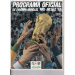 1986 WORLD CUP Two official Tournament programmes in Spanish and The Mexico City News newspaper 30/