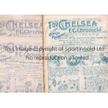 CHELSEA / SPURS Ten Chelsea v Tottenham Hotspur programmes all at Stamford Bridge 1922/23 (tape at