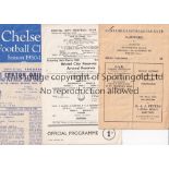 ARSENAL Four away programmes v. Dartford 16/9/1959 Met. Lge. Folded, Chelsea 1951 Combination