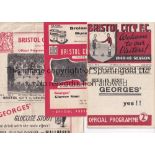 BRISTOL CITY Five Bristol City programmes, 3 homes v Torquay United 1948/49 , Leicester City 1955/56