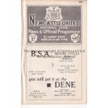 NEWCASTLE Programme Newcastle United Reserves v West Bromwich Albion Reserves 5/1/1935. Ex Bound