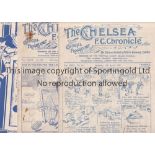 CHELSEA Three Chelsea pre war home programmes v Nottingham Forest 1926/27 (lacks staples) , Stoke