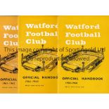 WATFORD A run of 4 handbooks 1960/1 - 1963/4. Good