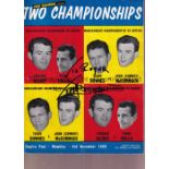 TERRY DOWNES AUTOGRAPHS Two programmes signed on the front covers v Phil Edwards 5/7/1960 and John