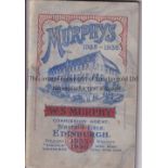 MURPHYS Pocket size 74 Page WS Murphy fixture booklet for both Scottish and English fixtures for the