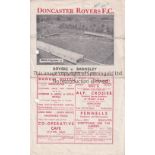 WARTIME DONCASTER Four page home programme v Barnsley Football League East Midland section 9/12/