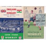 ENGLAND Two England home programmes both at Wembley v Scotland (with ticket) 1947 and Hungary